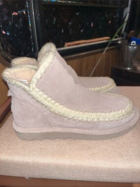 BearPaw Suede Shearling Moccasin Boot